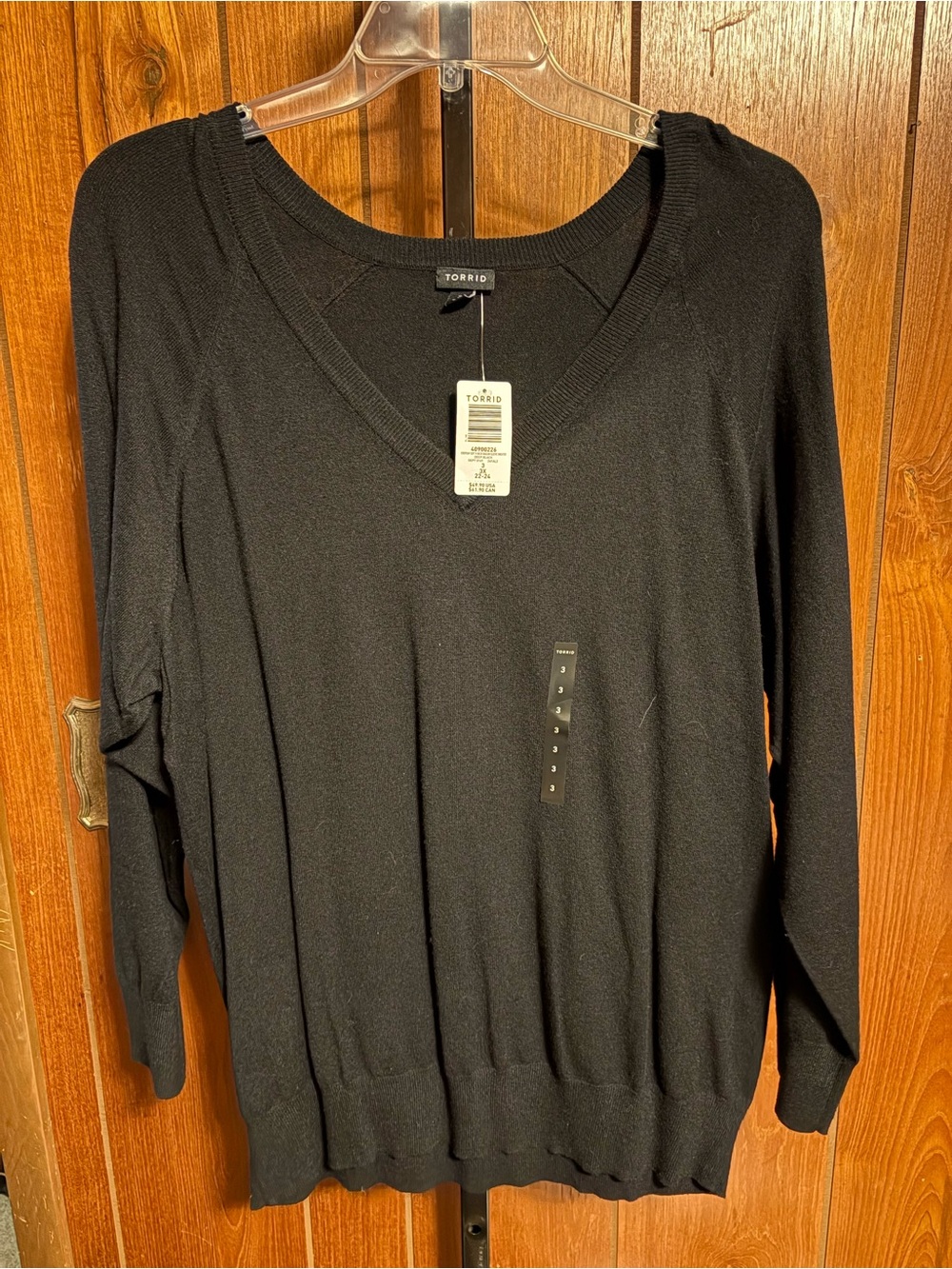 torrid Black V-Neck Pullover Sweater